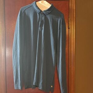 Men's Long-Sleeve Polo Shirt - Blue